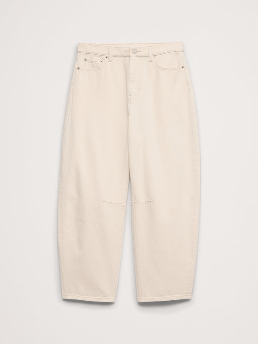 Mid-Rise Barrel Ankle Jean