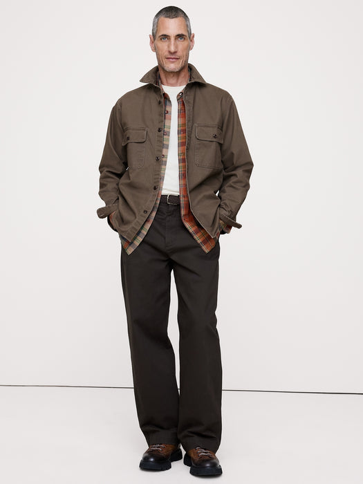 Cotton Twill Shirt Jacket