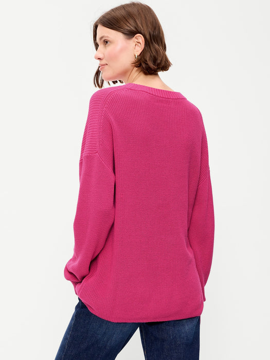Seaside Cotton Shaker Oversized Tunic Sweater