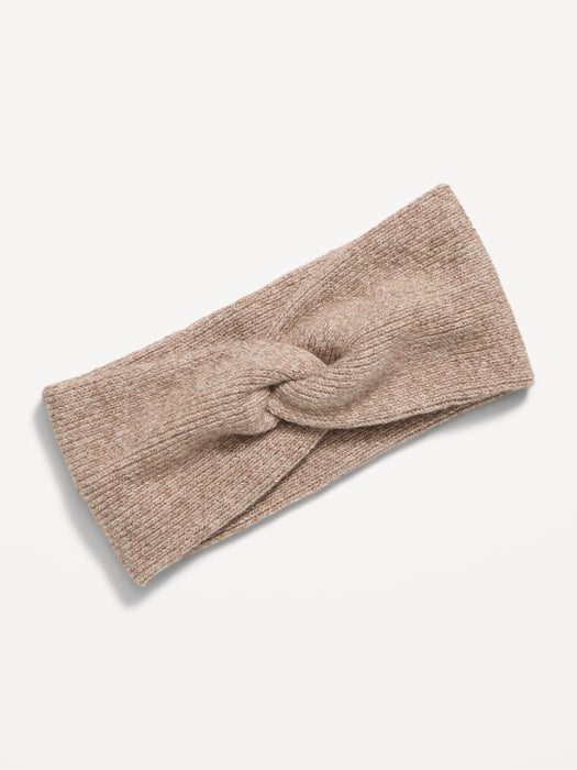 Rib-Knit Twist-Front Headband