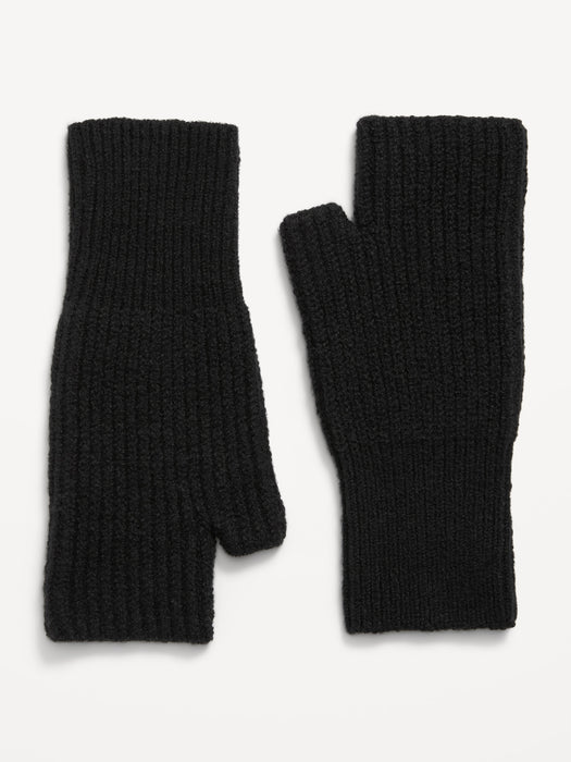 Rib-Knit Fingerless Gloves