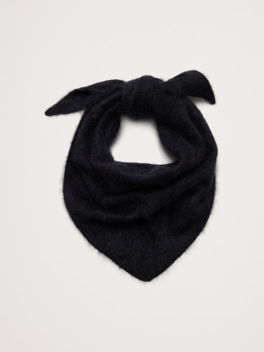Brushed Wool-Cashmere Triangle Scarf