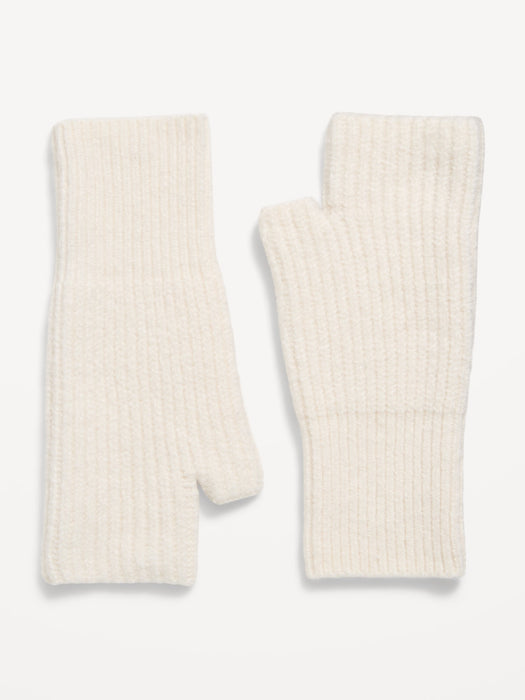 Rib-Knit Fingerless Gloves