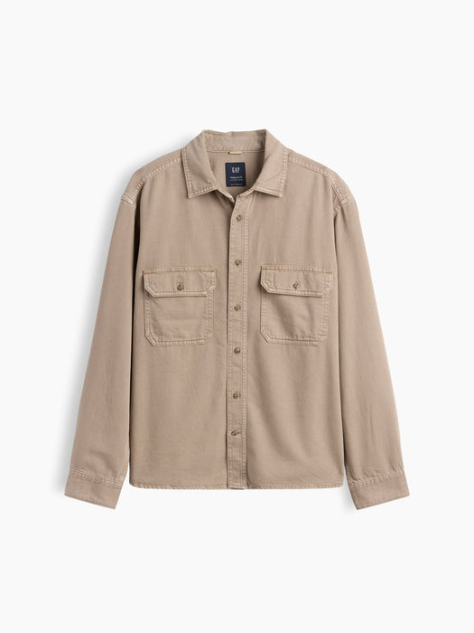 UltraSoft Denim Relaxed Utility Shirt
