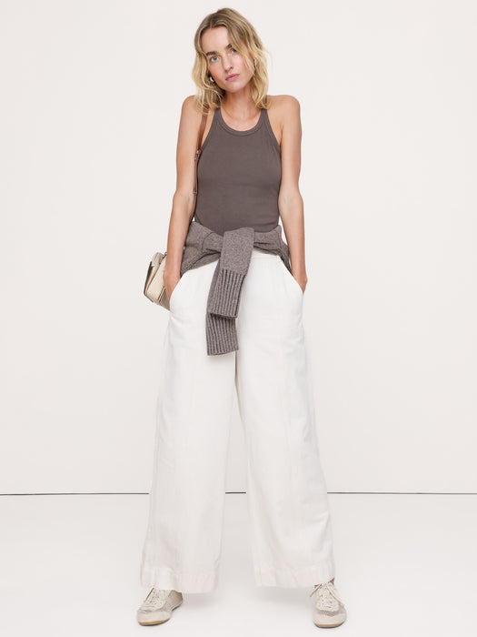 Ribbed Scoop-Neck Camisole
