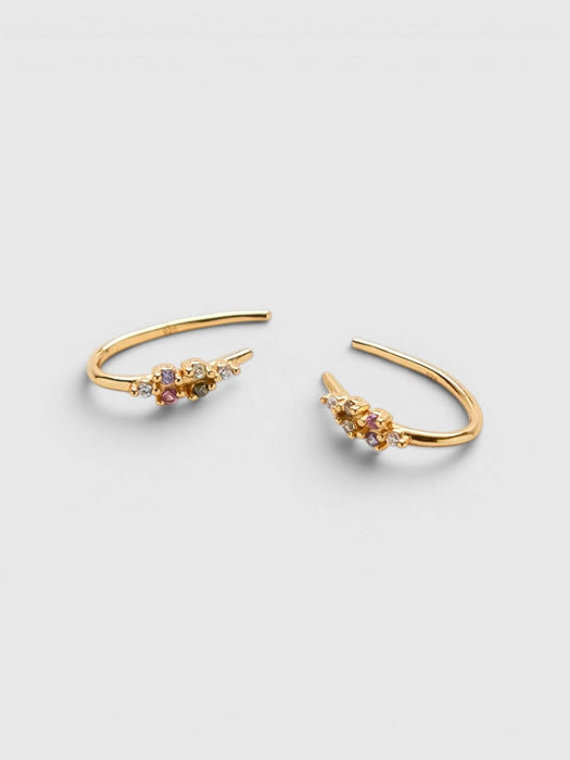 Admiral Row Multi-stone Open Ear Huggies