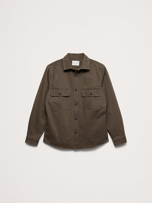 Cotton Twill Shirt Jacket