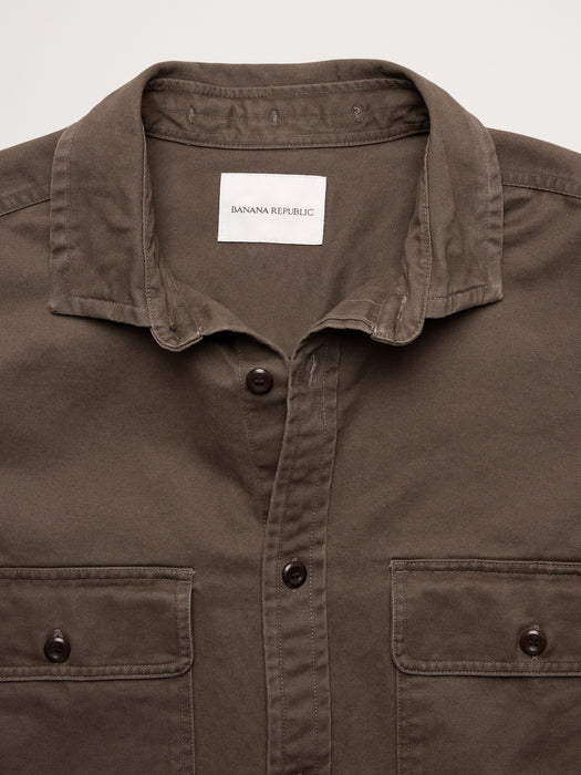 Cotton Twill Shirt Jacket