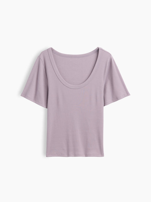 Rib Scoop T-Shirt