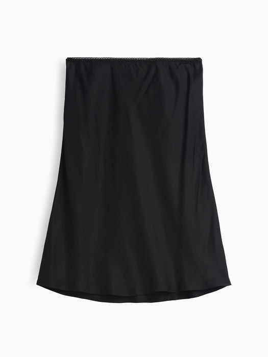 Satin Bias-Cut Skirt