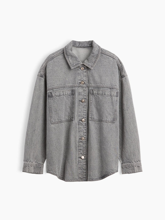 Denim Oversized Shirt Jacket