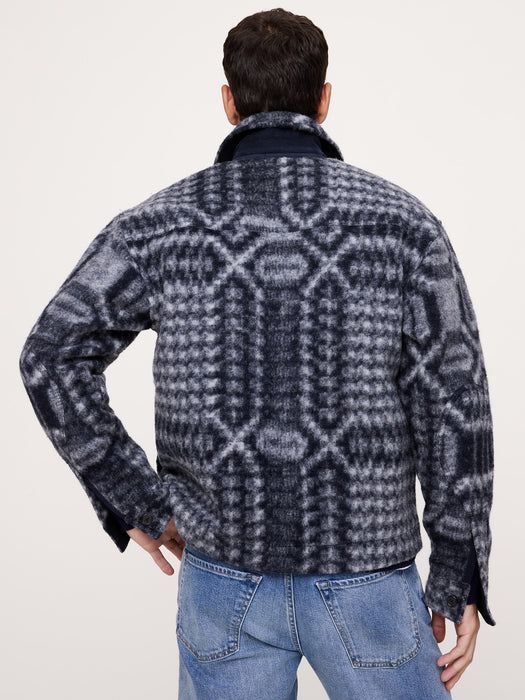 Boiled Wool-Blend Shirt Jacket