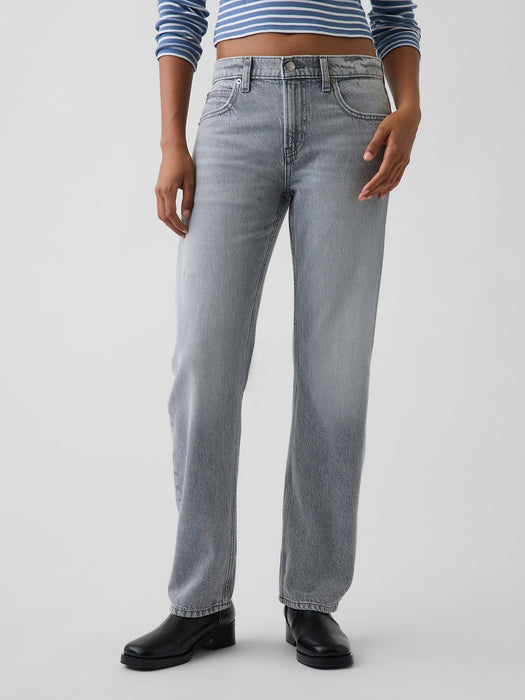 Mid Rise Straight Taper Jeans