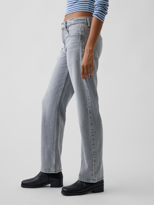 Mid Rise Straight Taper Jeans