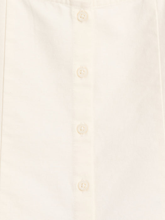 Lace-Trim Button-Front Top