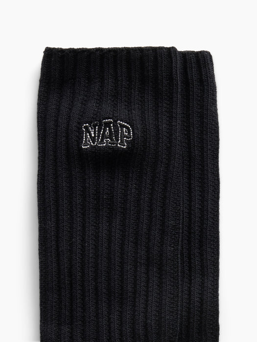 Nap Logo Slouchy Crew Socks