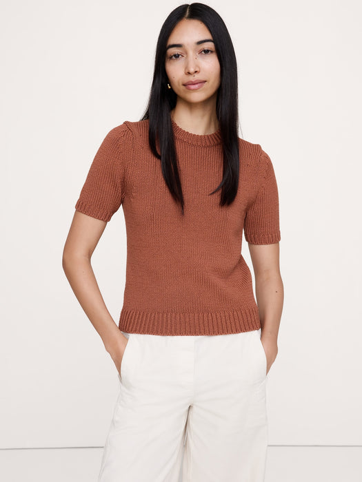 Chunky Cotton Sweater Tee