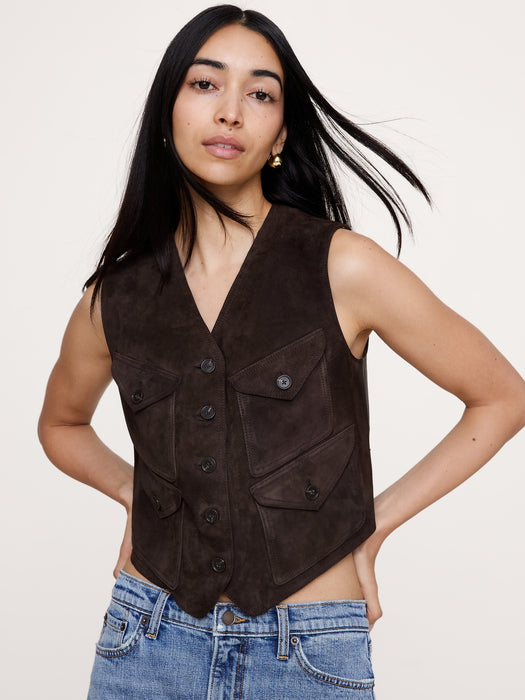 Suede Pocket Vest