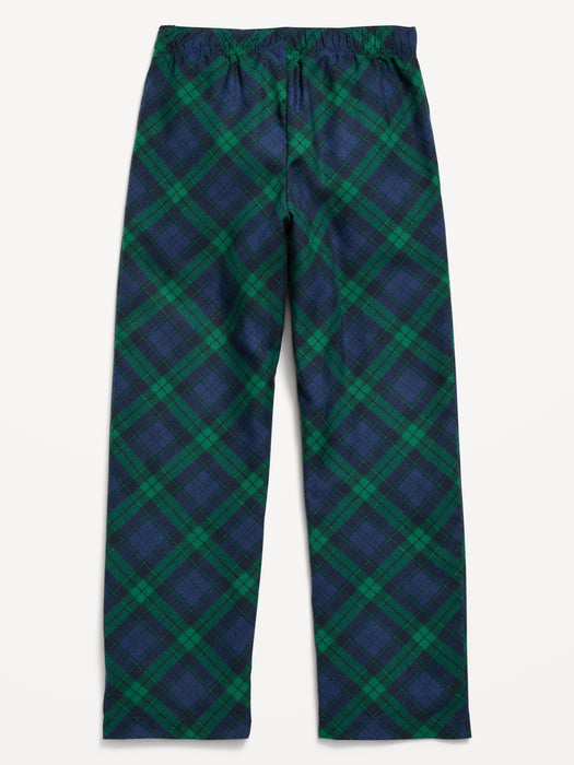 Gender-Neutral Printed Flannel Pajama Pants for Kids