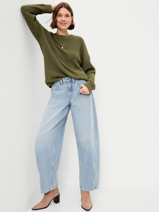 Seaside Cotton Shaker Oversized Tunic Sweater