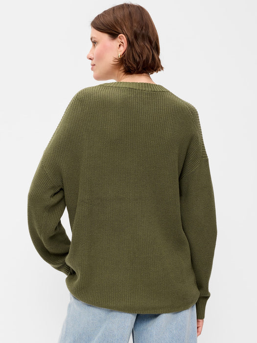 Seaside Cotton Shaker Oversized Tunic Sweater