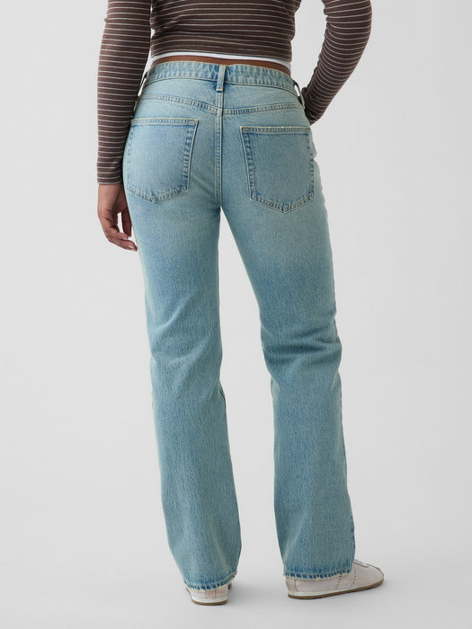 Curvy Mid Rise Relaxed Straight Jeans