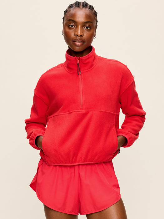 Oversized Half-Zip Performance Fleece Pullover