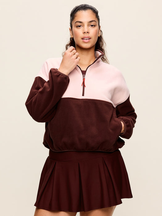 Oversized Half-Zip Performance Fleece Pullover