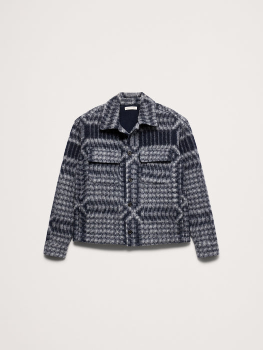Boiled Wool-Blend Shirt Jacket