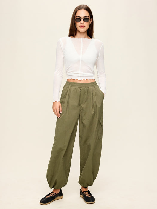 Mid-Rise Adjustable Active Woven Utility Pants