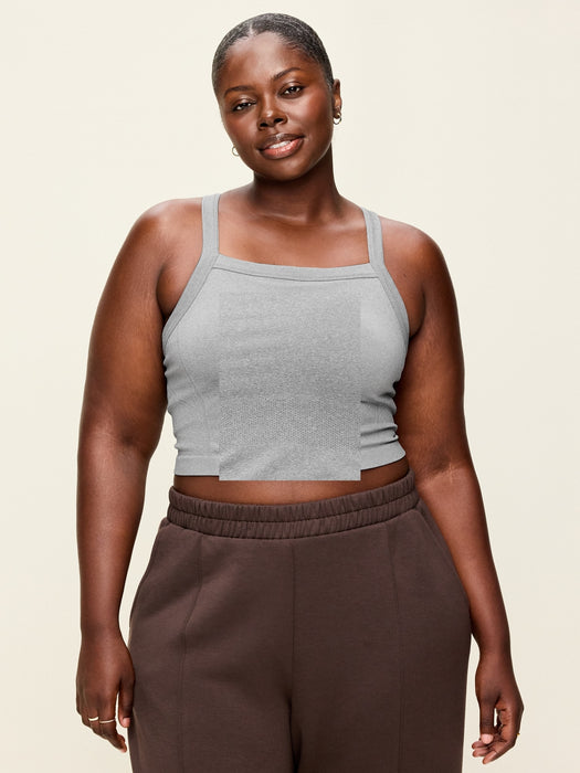 Seamless Square-Neck Longline Bra