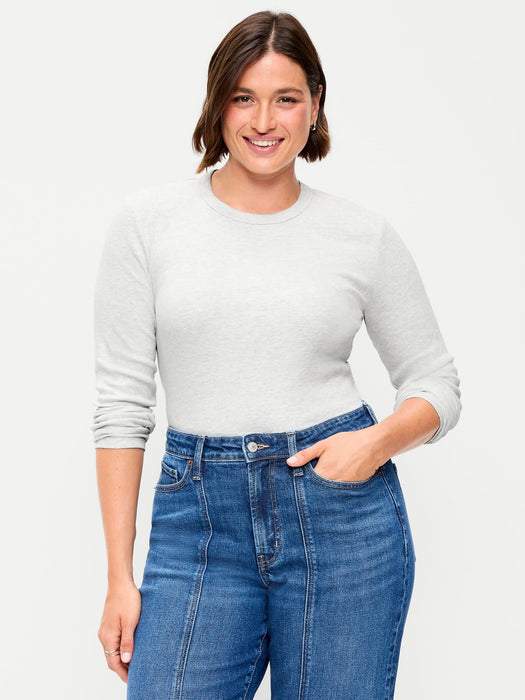 Snug Long-Sleeve Ribbed T-Shirt