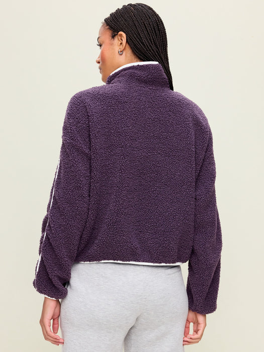 Loose Sherpa Quarter-Zip Pullover