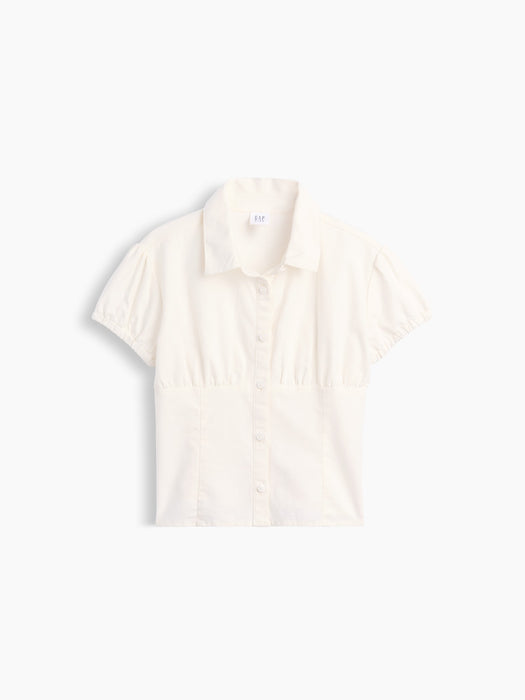 Kids Fitted Button-Front Top