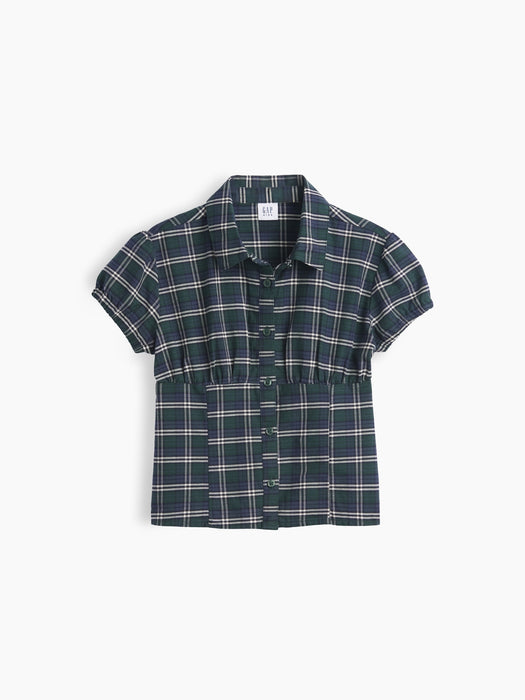 Kids Fitted Button-Front Top