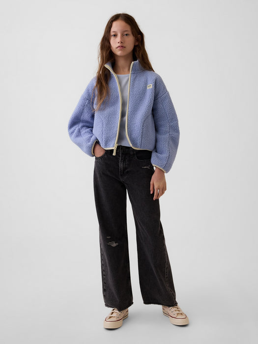 Kids Sherpa Relaxed Zip Jacket