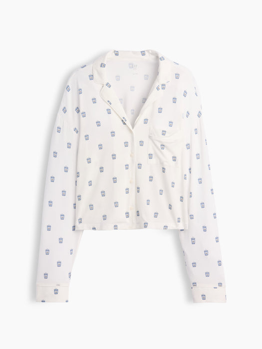 SoftMade Modal Crop PJ Top