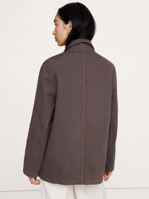 Cotton-Linen Utility Blazer