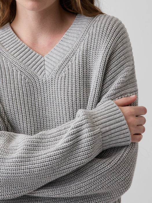100% Cotton Oversized Shaker Sweater