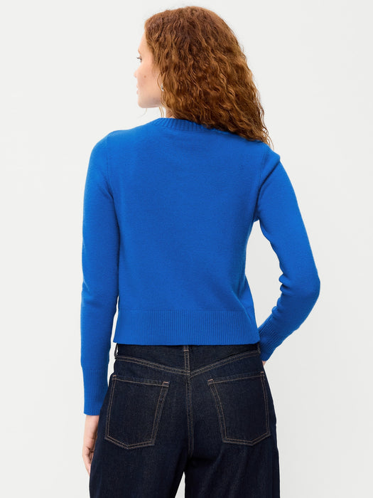 SoSoft Cropped Crew-Neck Cardigan