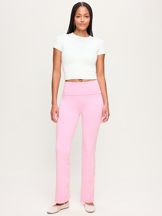 High-Waisted PowerChill Fold-Over Bootcut Leggings
