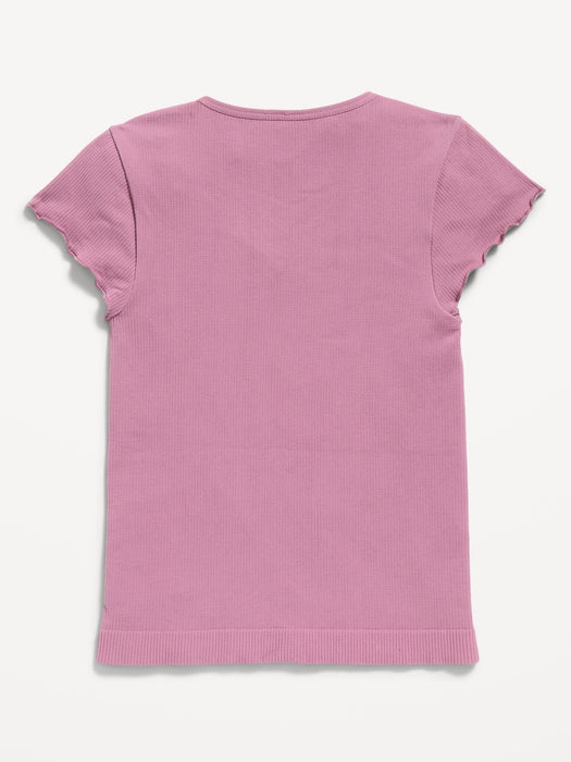Fitted Seamless Ribbed  Performance Top for Girls