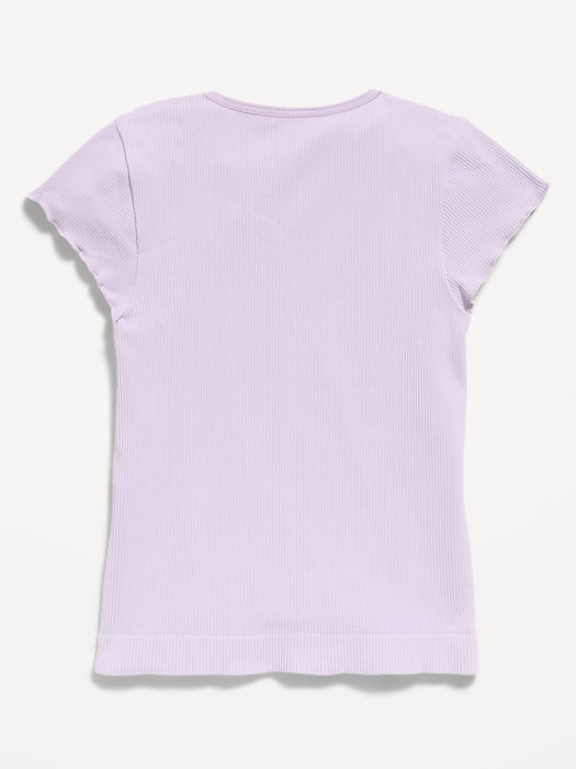 Fitted Seamless Ribbed  Performance Top for Girls