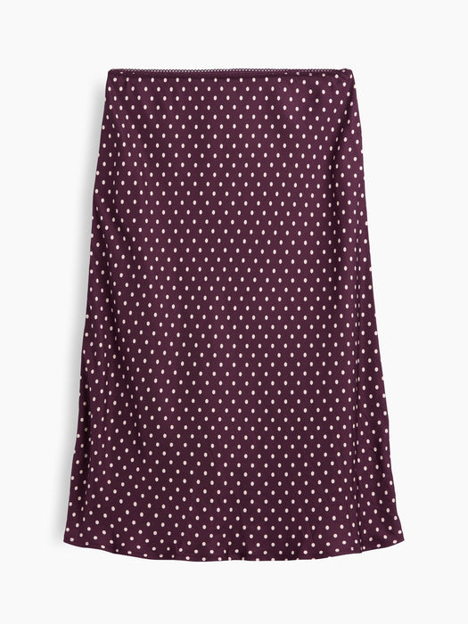 Satin Bias-Cut Skirt