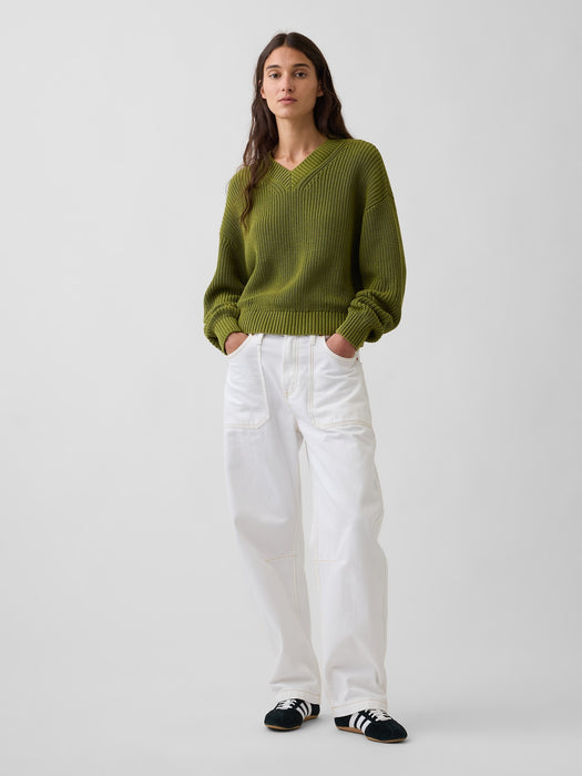 100% Cotton Oversized Shaker Sweater