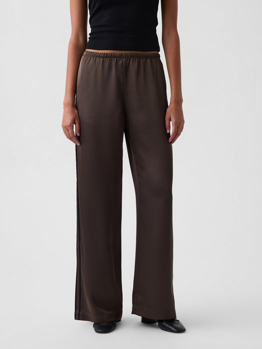 Satin Easy Wide-Leg Pants