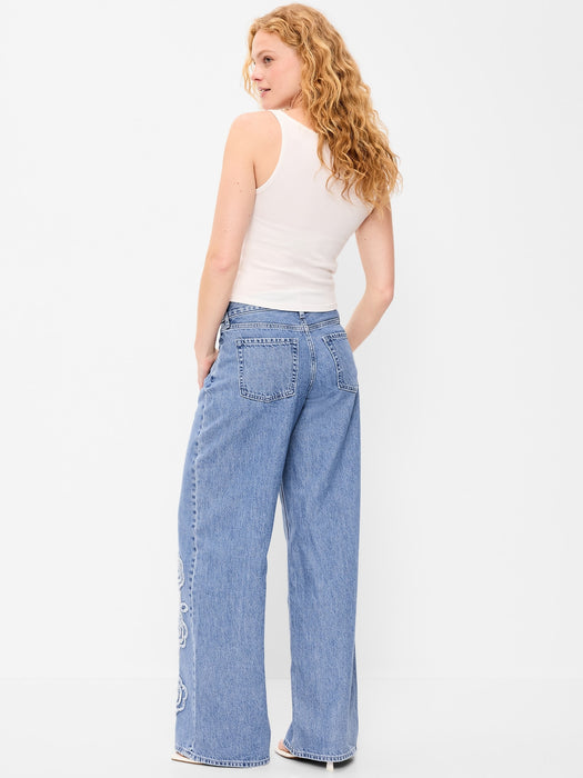 Low-Rise Baggy Wide-Leg Jeans