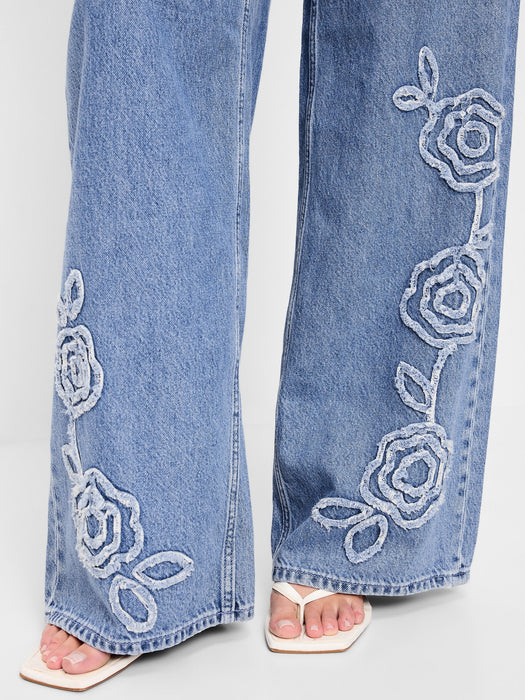 Low-Rise Baggy Wide-Leg Jeans