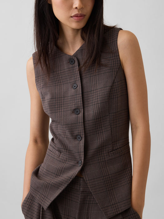 High-Neck Longline Vest