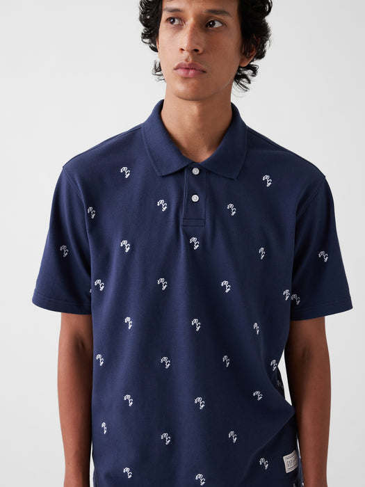 Gap × Malbon Relaxed Logo Polo Shirt